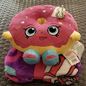 SHOPKINS character pillow & plush blanket